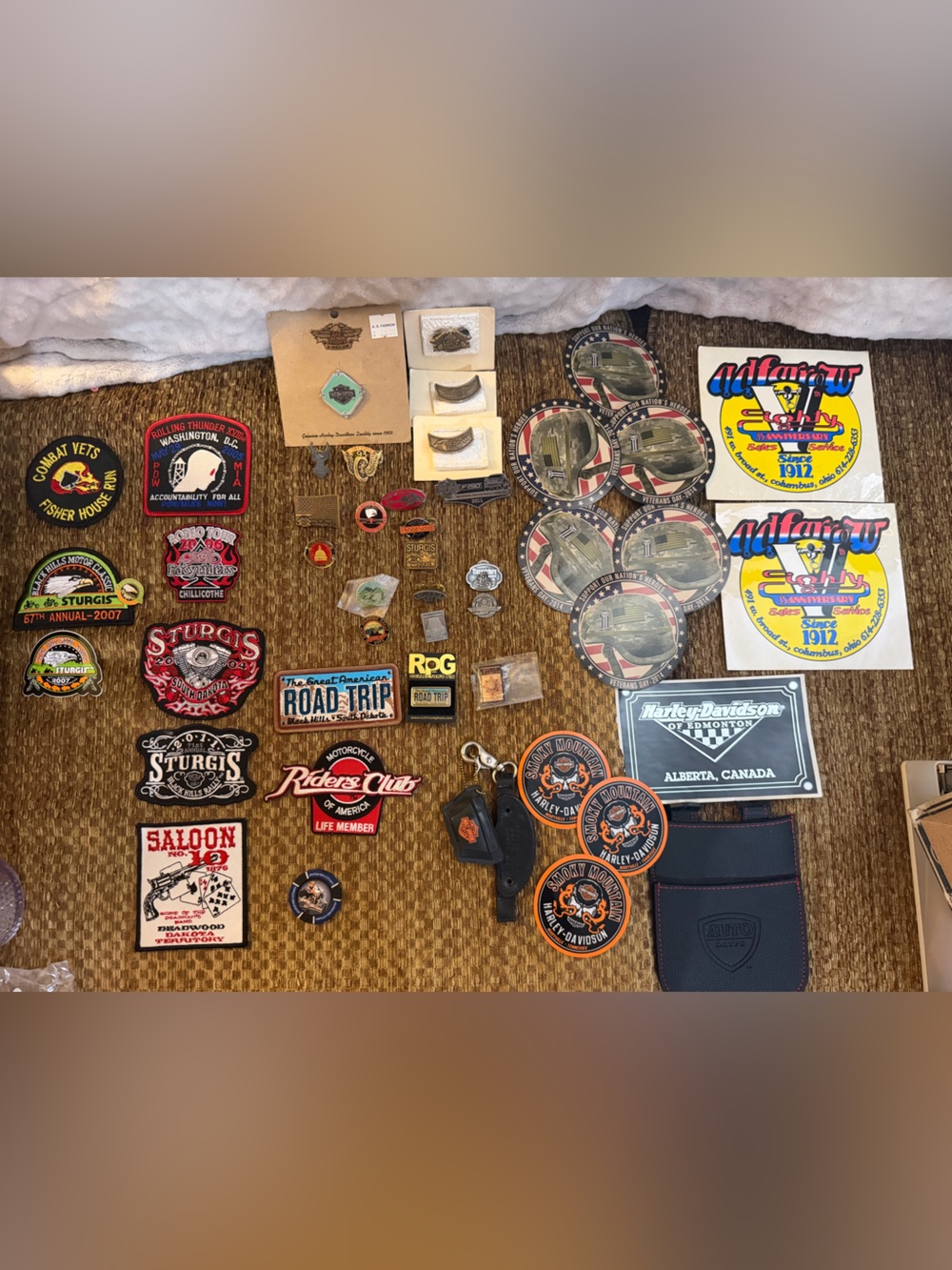 VTG Harley Davidson Easy Riders Sturgis Rolling Thunder Pins Patches + 1993-2014